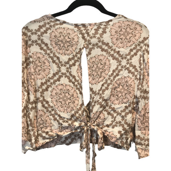 NWT Charlotte Russe XL Wrap Top Coverup Beach Swim Crop Top Boho - Picture 9 of 14